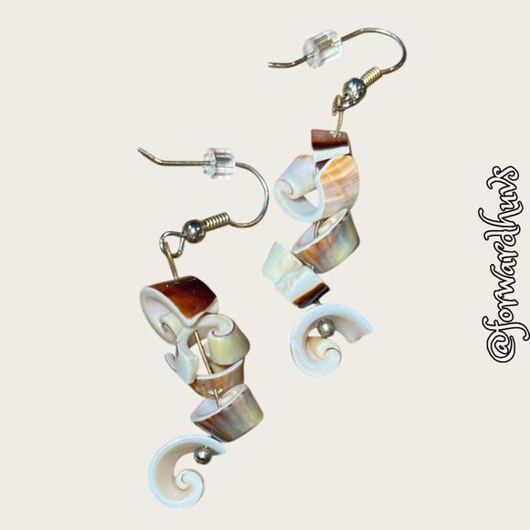 Bundle Sale 3 for $15 | Seashell Dangle Earrings – Natural and Elegant - Picture 5 of 7